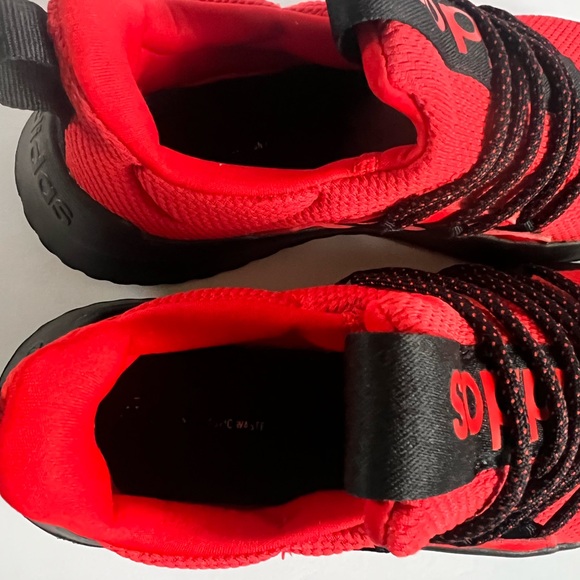 Adidas Lite Racer Adapt 5.0 K Shoes, Red, Size 5 - Picture 7 of 9
